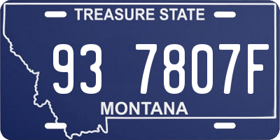 MT license plate 937807F