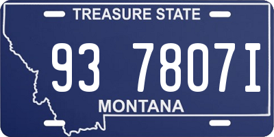 MT license plate 937807I