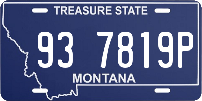 MT license plate 937819P