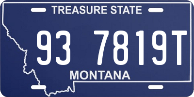 MT license plate 937819T