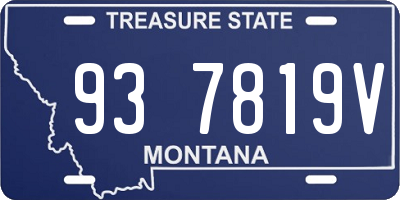 MT license plate 937819V