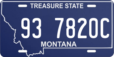MT license plate 937820C