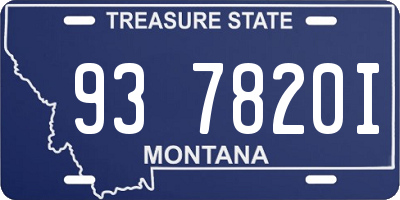 MT license plate 937820I