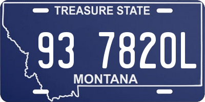MT license plate 937820L