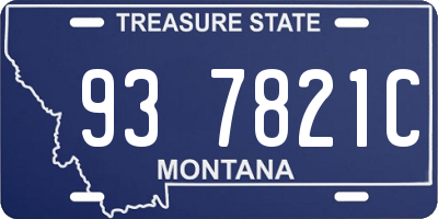 MT license plate 937821C