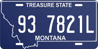 MT license plate 937821L