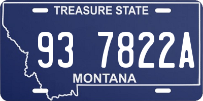 MT license plate 937822A