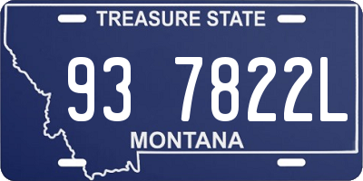 MT license plate 937822L