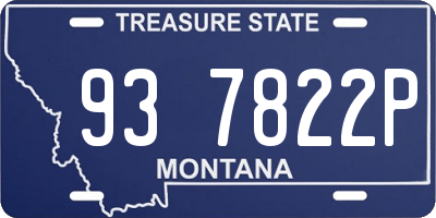 MT license plate 937822P