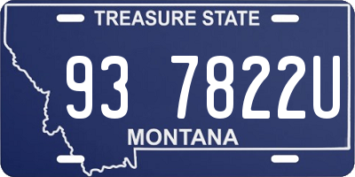 MT license plate 937822U