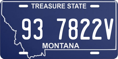 MT license plate 937822V