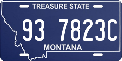 MT license plate 937823C