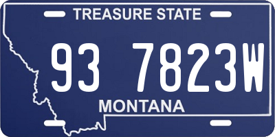MT license plate 937823W