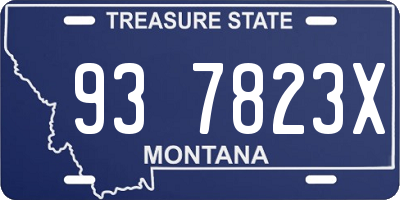 MT license plate 937823X