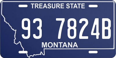 MT license plate 937824B