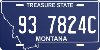 MT license plate 937824C