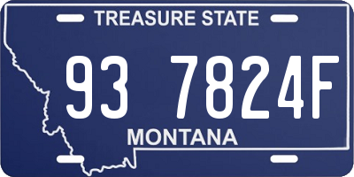 MT license plate 937824F