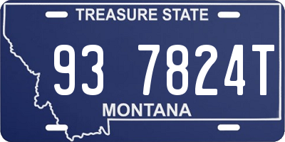 MT license plate 937824T