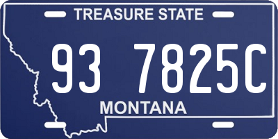 MT license plate 937825C