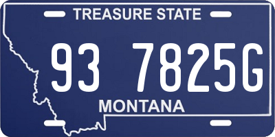 MT license plate 937825G