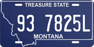 MT license plate 937825L