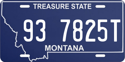 MT license plate 937825T
