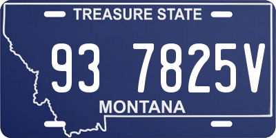 MT license plate 937825V