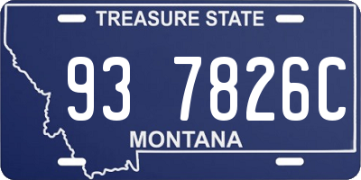 MT license plate 937826C