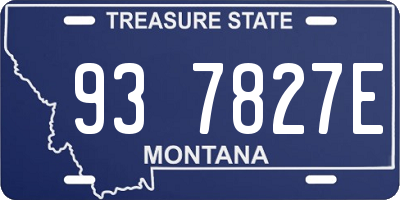 MT license plate 937827E