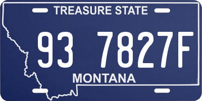 MT license plate 937827F