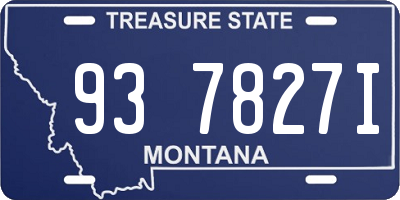 MT license plate 937827I