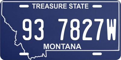 MT license plate 937827W