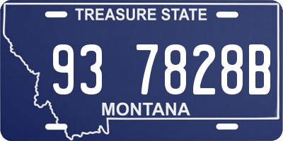 MT license plate 937828B