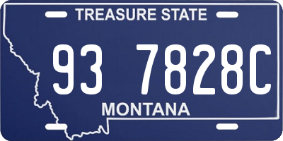 MT license plate 937828C