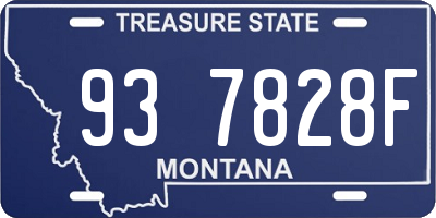 MT license plate 937828F