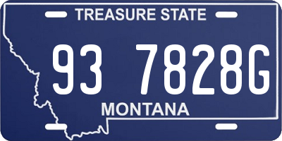 MT license plate 937828G