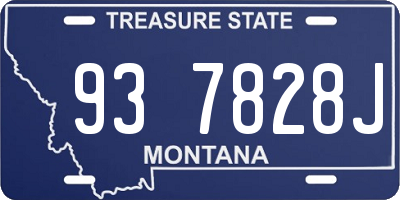 MT license plate 937828J