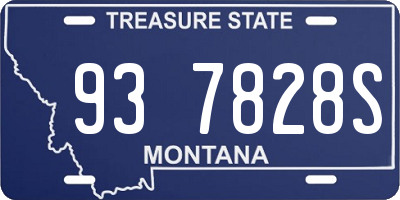 MT license plate 937828S