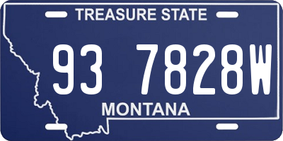 MT license plate 937828W