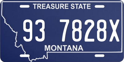 MT license plate 937828X