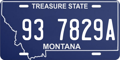 MT license plate 937829A