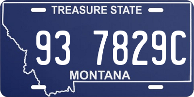 MT license plate 937829C