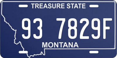 MT license plate 937829F