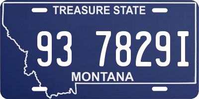 MT license plate 937829I
