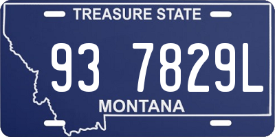 MT license plate 937829L