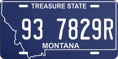 MT license plate 937829R
