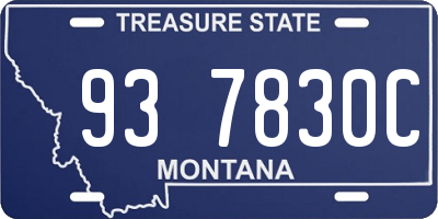 MT license plate 937830C