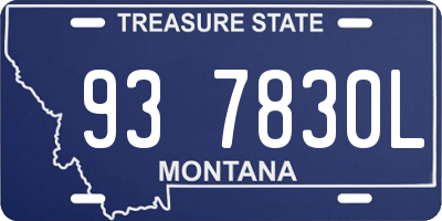MT license plate 937830L