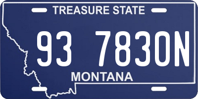 MT license plate 937830N