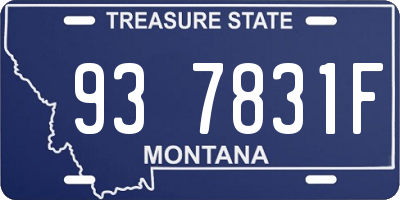 MT license plate 937831F